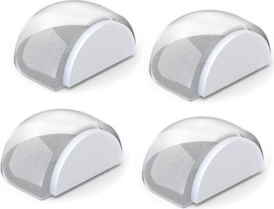 Türstopper Boden transparent 4er Set - selbstklebend halbrund