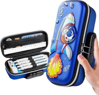 Doppeltasche Schulsachen groß Blau - Organizer für Kleinteile