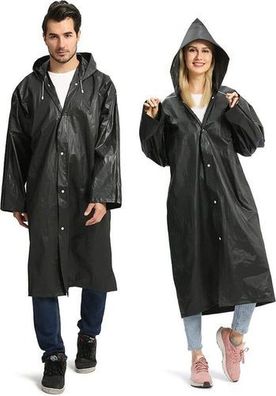 Regenponcho durchsichtig 2 Stück - wiederverwendbar wasserdicht