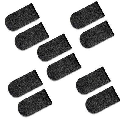Gaming Fingerhülsen 10er Pack Schwarz - Touchscreen atmungsaktiv
