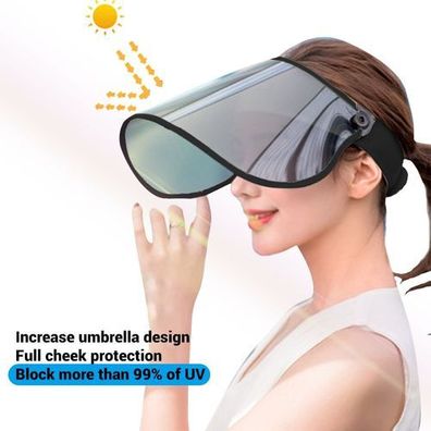 Sonnenkappe 360° drehbar - UV-Schutz UPF50+ mit Gesichtsschutz
