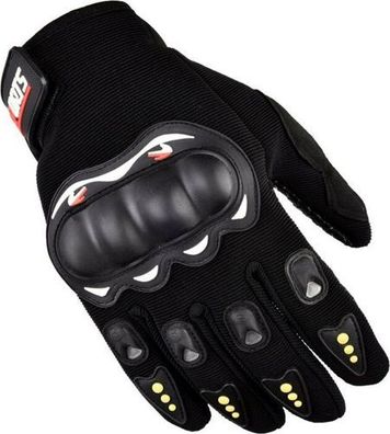 Motorradhandschuhe Schwarz - mit Knöchelschutz