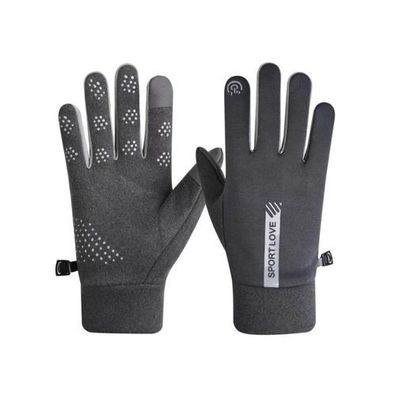 Winddichte Handschuhe Herren Grau - Touchscreen kompatibel