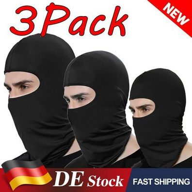 Sturmhaube 3er Pack Schwarz - Balaclava winddicht