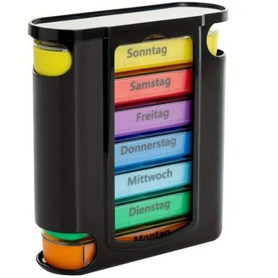 Pillenbox 7 Tage 4 Fächer - Medikamenten-Organizer Senioren