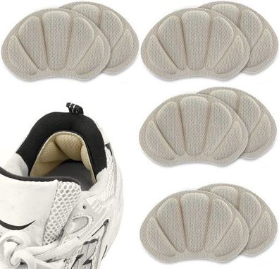 Fersenpolster 4 Paar Beige - Anti-Rutsch Muschel-Design