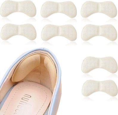 Fersenpolster 4 Paar Beige - Anti-Rutsch Schuhschutz