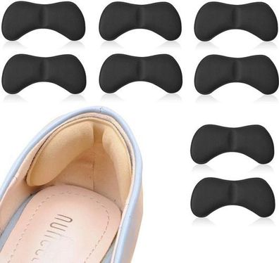 Fersenpolster 4 Paar Schwarz - Anti-Rutsch Schuhschutz