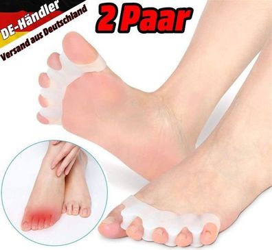 Zehenspreizer Silikon 2 Paar - Hallux Valgus Korrektur