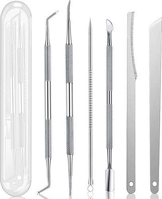 Pediküre-Set 6 Werkzeuge Silber - Fußpflege Edelstahl