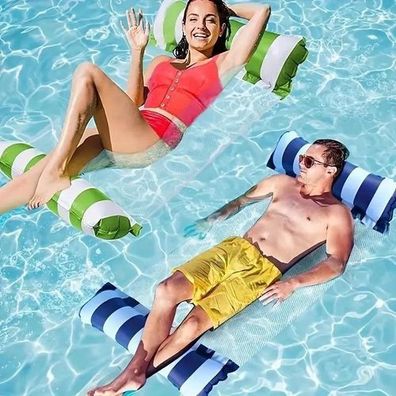 Wasserhängematte aufblasbar 2er Set 4in1 - Pool Lounge