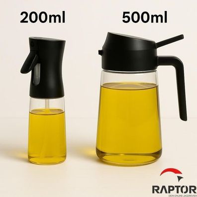 Ölsprüher 2in1 Set 500ml & 200ml - Öl & Essig Sprühspender