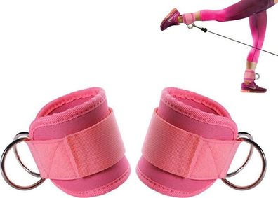Fußschlaufen Kabelzug Rosa - Fußmanschetten für Fitness