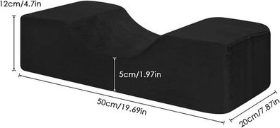 Wimpern Nackenkissen U-Form Schwarz - Memory-Schaum für Salon