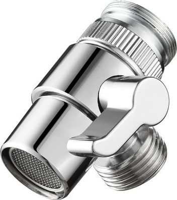 Wasserhahn Umschaltventil 3-Wege Silber - Diverter Adapter