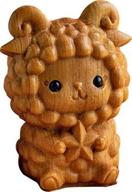 Tierkreis-Tierfigur Holz handgefertigt - Mini Tischdekoration