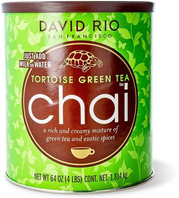 25,63 €/kg - David Rio Chai Tortoise green 1814g. große Dose GASTRO Chai