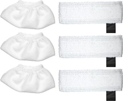 Wischpads Set 6-teilig - Ersatz für Kärcher SC2/SC3/SC4/SC5