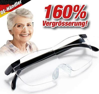 Vergrößerungsbrille 160% mit Etui - Lupenbrille für Feinarbeiten