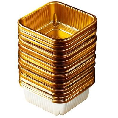Mondkuchen-Verpackung 100 Stück Golden L - lebensmittelecht wasserdicht