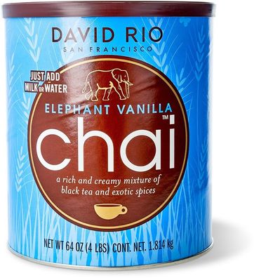 25,63 €/kg - David Rio Chai Elephant Vanilla 1814g. große Dose GASTRO Chai