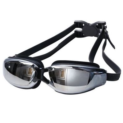 Schwimmbrille professionell Schwarz - wasserdicht mit Schnalle