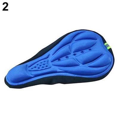 Fahrradsattel Gel-Kissen Sitzbezug Silikon - Blau