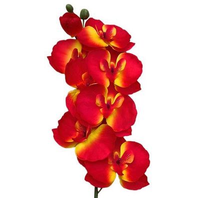 Kunstblume Orchidee Schmetterling Orange-Rot - Deko für Hochzeit