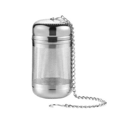 Tee-Ei Edelstahl mit Kette - auslaufsicher feinmaschig