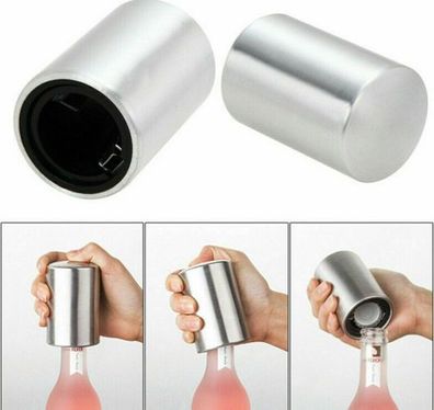 2x Kapselheber Edelstahl Push Pull - Bier Flaschenöffner
