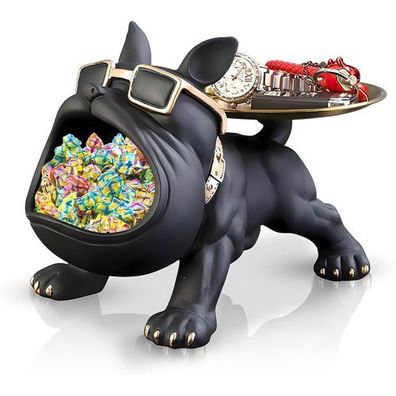Dekoschale Bulldogge Skulptur - Schlüssel & Schmuckschale