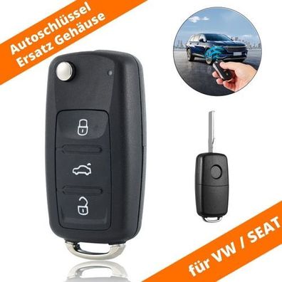 Klappschlüssel Gehäuse 3 Tasten - für VW Golf Skoda Seat
