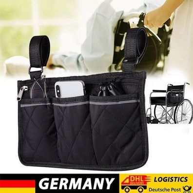 Rollstuhl Armlehnentasche - Seitentasche mit Reflektor