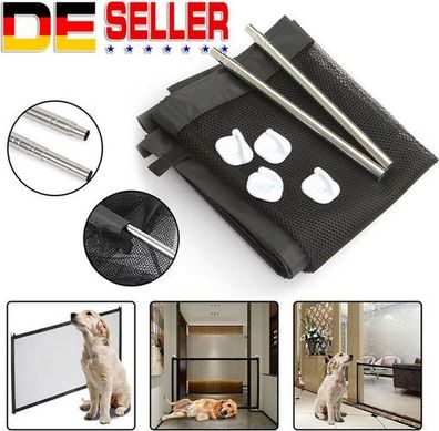 Hunde Türschutzgitter 180x72cm - ohne Bohren Treppengitter