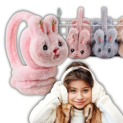 Ohrenschützer Kinder Hasenform Rosa - warm verstellbar