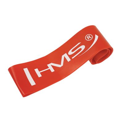 HMS GU04 Fitnessband Rot 60 × 5 cm Krafttraining Reha Übungen