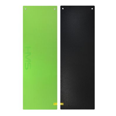 HMS Premium MFK03 Fitnessmatte Grün Schwarz mit Ösen 180 × 60 cm