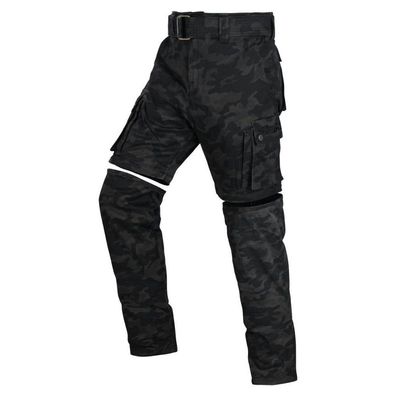 Bores Motorradhose Schutzlevel AAA Siggle 2 Bikerhose Cargo Mit Zip Bein Stretch