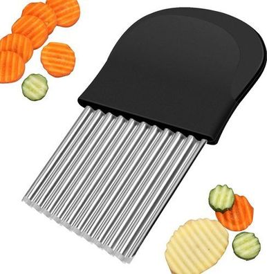 Wellenschneider Edelstahl 14x9,5cm - Pommes Kartoffelschneider
