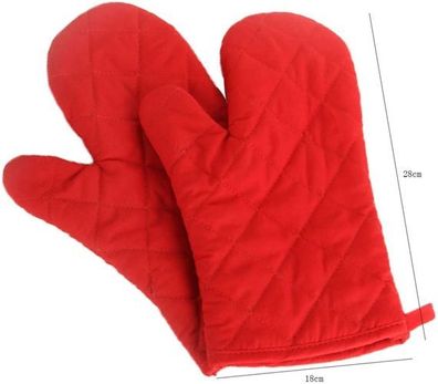 Ofenhandschuhe hitzebeständig Rot 1 Paar - bis 240°C