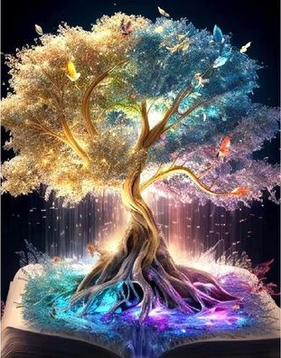 Diamond Painting Magischer Baum 30x40cm - DIY Bastelset