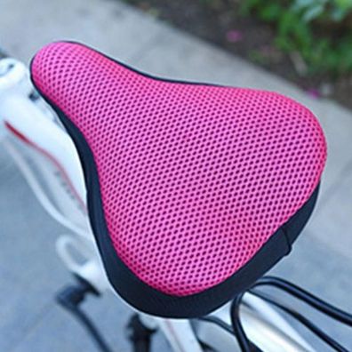 Fahrrad-Sattelüberzug Rosarot gepolstert - atmungsaktiv