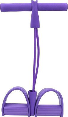 Fußpedal Zugseil Lila - SitUp Bauchtrainer elastisch
