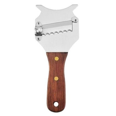 Trüffelschneider Edelstahl Holzgriff - verstellbar für Käse