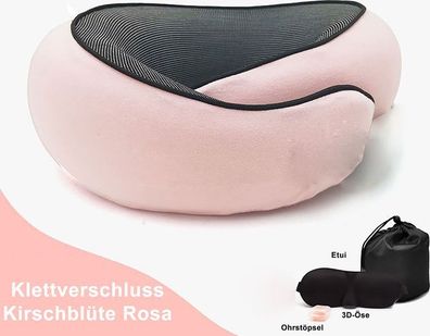 Reise-Nackenkissen Memory-Schaum Kirschblütenrosa - Flugzeug
