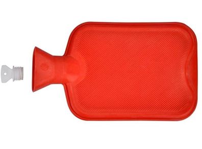Wärmflasche Gummi 2L Rot - Wärmekissen Bettflasche