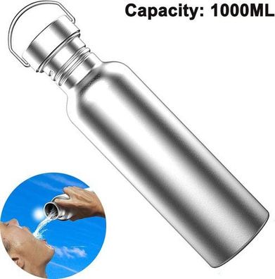 Trinkflasche Edelstahl 1L BPA-frei - auslaufsicher Sport