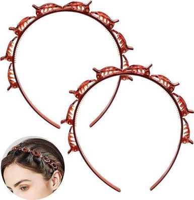 Frisurenhilfe Haarreif mit Klammern - Double Bangs Stirnband