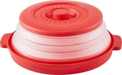 Mikrowellen Abdeckhaube faltbar Rot - platzsparend