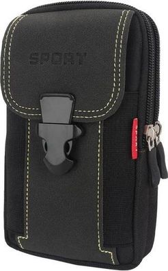 Taktische Gürteltasche Schwarz - Handytasche Nylon Holster